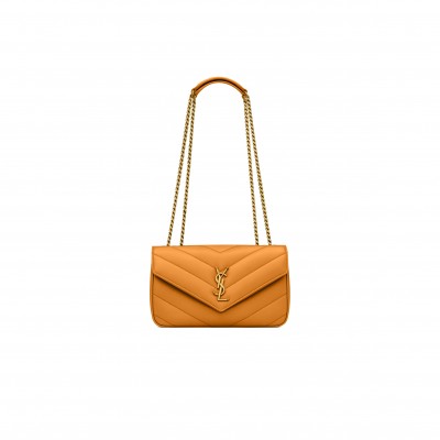 YSL LOULOU SMALL IN MATELASSÉ LAMBSKIN 801437AAEAX7923 (24*14*6cm)